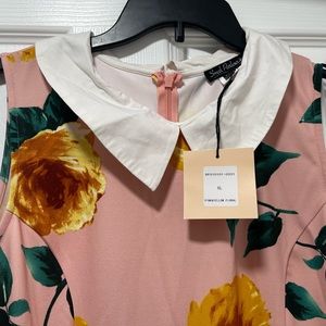 Vintage style pink & yellow floral xl